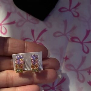 Elegant Multicolor Crystal Earrings